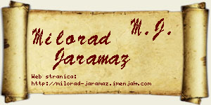 Milorad Jaramaz vizit kartica